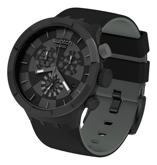 RELOJ SWATCH BIG BOLD CHRONO SB02B400 - CHECKPOINT BLACK