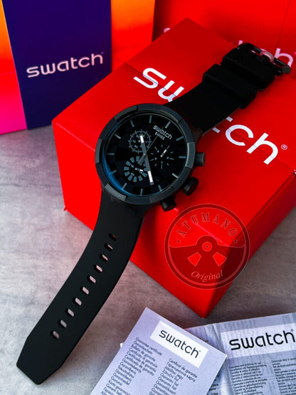 RELOJ SWATCH BIG BOLD CHRONO SB02B400 - CHECKPOINT BLACK