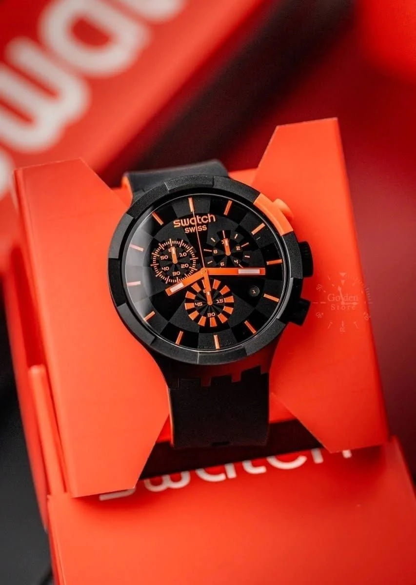 RELOJ SWATCH BIG BOLD CHRONO SB02B400 - CHECKPOINT ORANGE